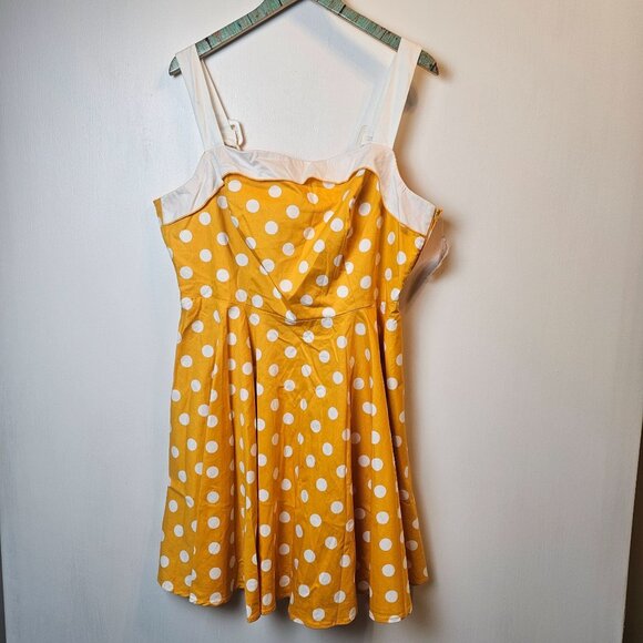 Golightly, A-Line, Polka Dot, Pin-up Fun, Square Neck Dress, USA Made, XL, NWT - Picture 2 of 9